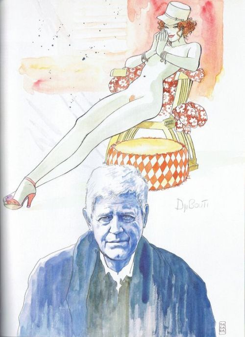 Milo Manara. “Il pittore e la modella” is a book depicting the marvelous voyage of art. Manara is pa