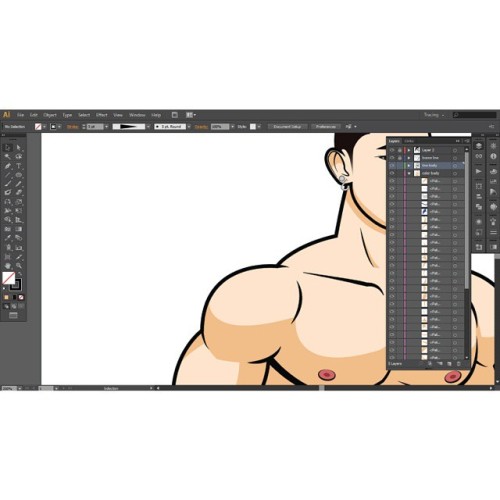 Who This #adobeillustrator #artline #trace #Thailand #lineart #drawing #art #gym #cartoonface #Ai #illustrator
