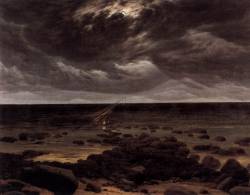 poboh:  Seashore with Shipwreck by Moonlight,