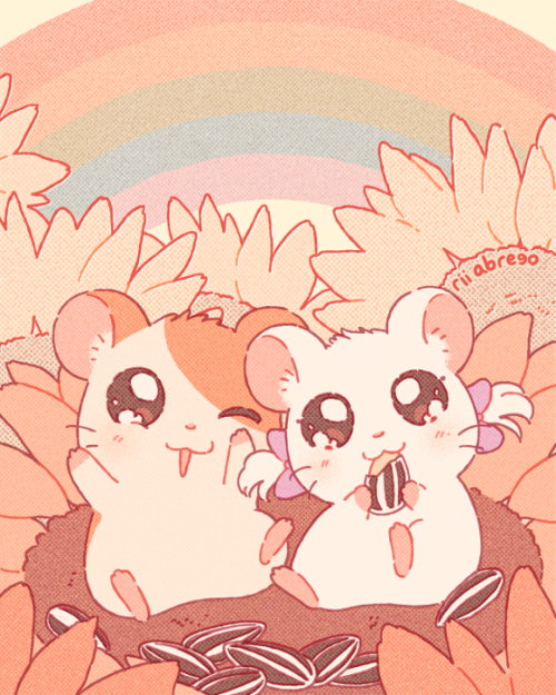 I made a Hamtaro wallpaper for fun! You can get it and all of my past wallpapers for three bucks on 