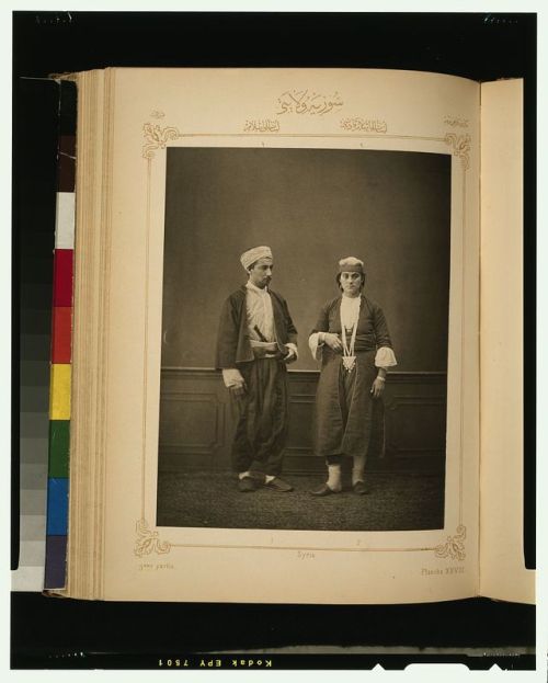 mostly-history:Studio portraits of models wearing traditional clothing from theOttoman province of S