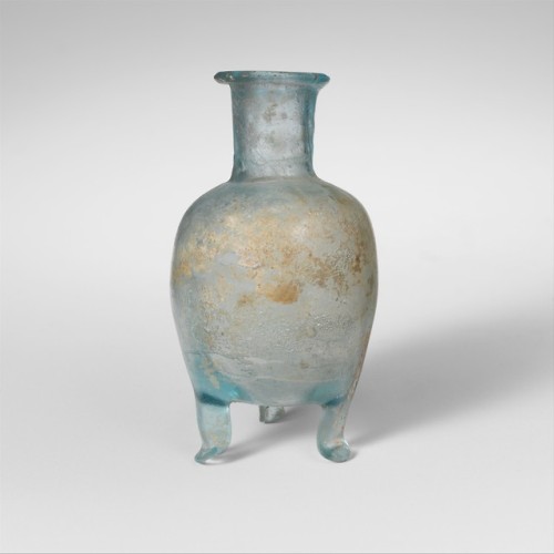 met-greekroman-art:Glass bottle with three feet, Greek and Roman ArtThe Cesnola Collection, Purchase