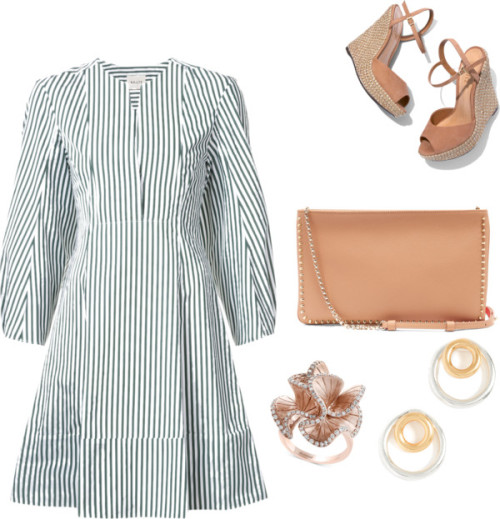 Untitled #309 by jadajenkins97 featuring wedge sandalsKhaite long shirt dress, $1,220 / Schutz wedge