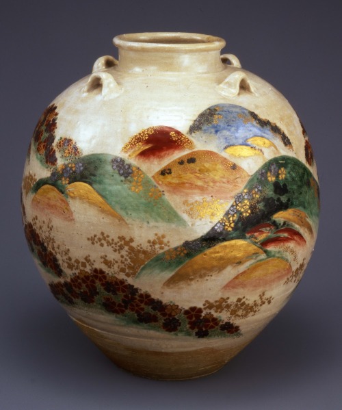 &ldquo;Tea leaf jar with view of Mt. Yoshino,&rdquo; Nonomura Ninsei, 17th Century.