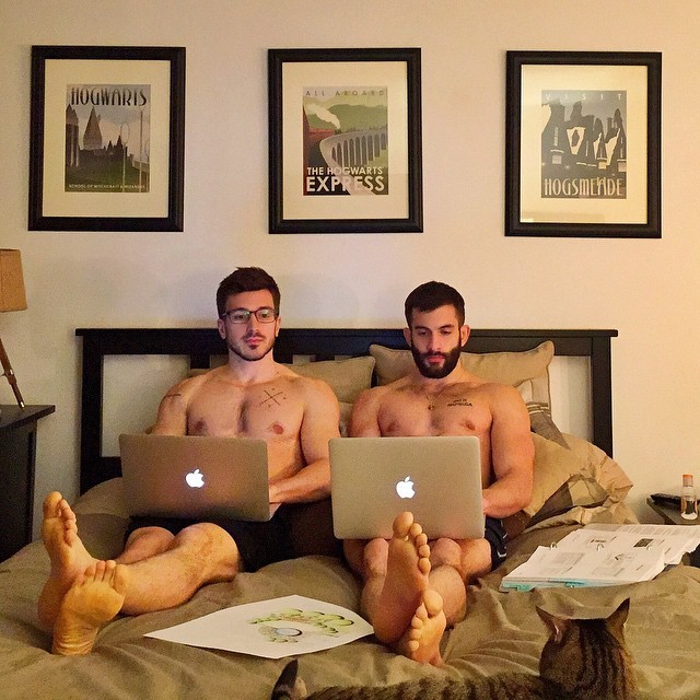 pecstacular:  Meet swolemates and partners Justin and Nick. You’ve seen their sexy