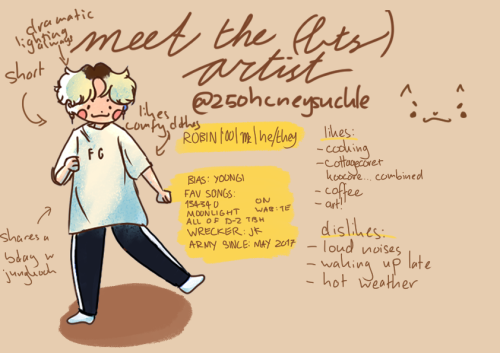 meet the bts artist! saw this tag floating around instagram and thought i’d do it! :3