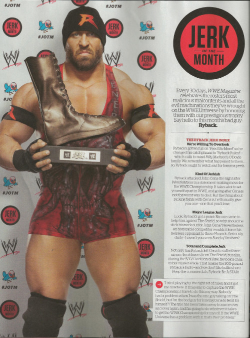 brassringclub-archive-deactivat:  WWE Jerk of the Month: Ryback   Jerk off of the month?! ;)