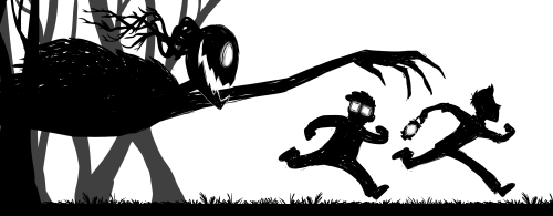 imaginashon:Two dare to go in, and two are trying to get out.Little scribbles of love.