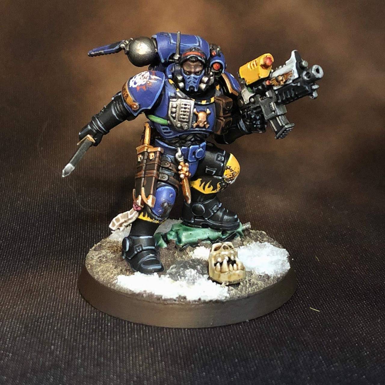 Warhammer 40K Ultramarines Lieutenant In Phobos Armor Painted Assalaam Id