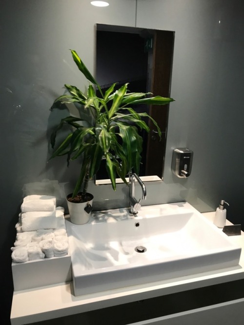 Stylish restroom at a posh restaurant in Porto, Portugal. Restaurant Dop.