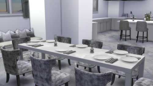 Luxe Grey Kitchen &amp; Dining Room[Tray Files + CC Links]DOWNLOAD*Patreon early access - Public rel