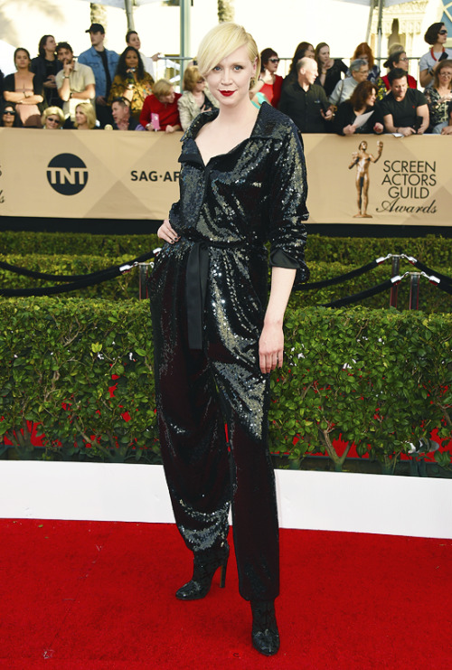 Gwendoline Christie attends The 23rd Annual Screen Actors Guild Awards at The Shrine Auditorium on J