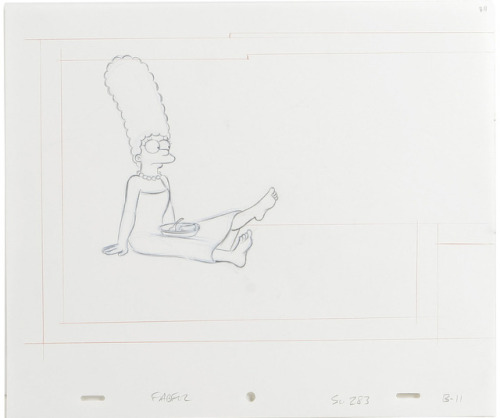 talesfromweirdland:THE SIMPSONS original production drawings from season 15’s My Big Fat Geek Weddin