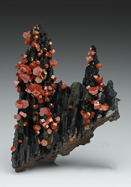 Vanadinite with Goethite - Taouz, Er Rachidia Province, Meknes-Tafilalet Region, Morocco