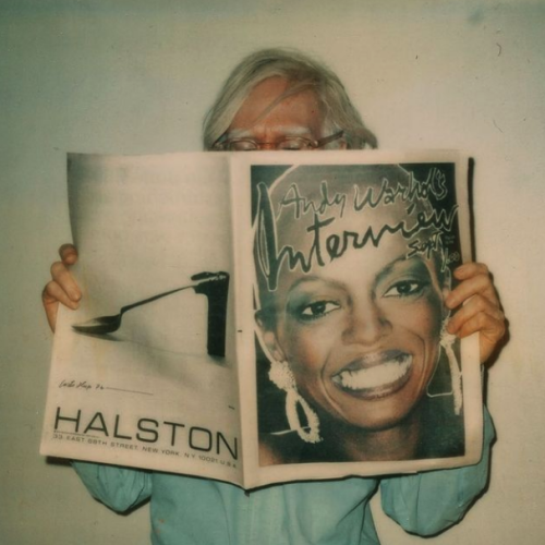 alanspazzaliartist:   3 in one Andy Warhol ,Halston and Diana Ross