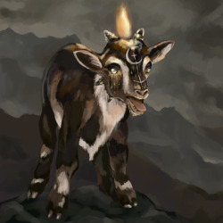 oldladycallowaysghost:  Cute Satanic Goats from Clara Lobsterphone: 1) “Flame”2) “ The Devil’s Playthings”3) “ Goat of the Ash Fields”4)  “Salt of the Earth”5) “  Cthulhu Awakens” 