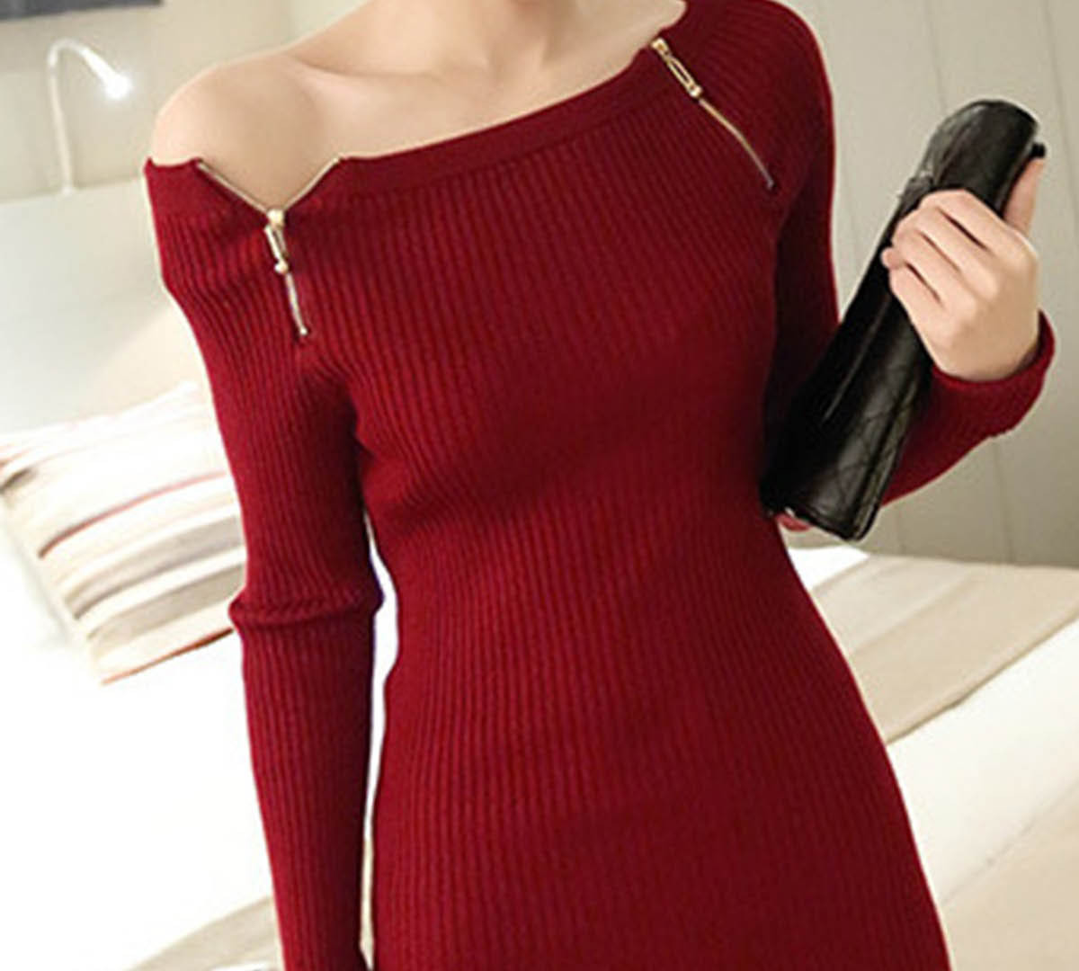tbdressfashion:  knit sweater dress ==&gt;big sales 