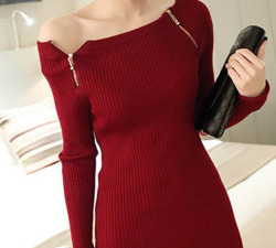 Tbdressfashion:  Knit Sweater Dress ==&Amp;Gt;Big Sales 