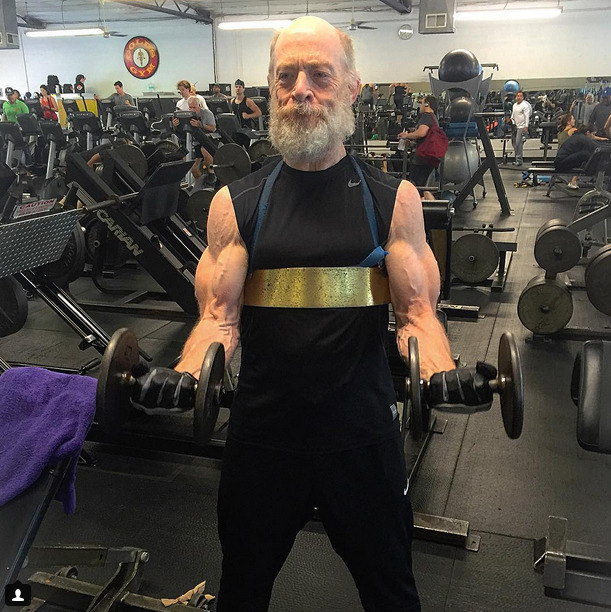 guts-and-uppercuts:  61-year-old JK Simmons getting ripped in order to play Commissioner