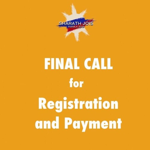 FINAL CALL FOR REGISTRATION &amp; PAYMENT Students wanting to reserve a slot (whether for a week or 