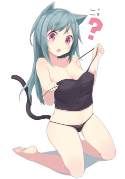 nocatgirlsnsfw:  No Catgirls Here NSFW Artist: Kou