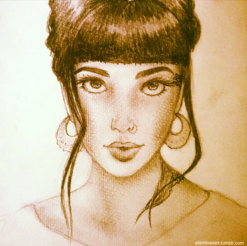 afartdoesart:  i drew hannah aka my wife  love this <3