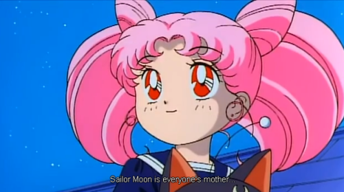 knightlysailorhost:  I love the confidence Chibi-Usa has bestowed on her mother.  In reality, although she isn’t Neo-Queen Serenity yet, Chibi-Usa can see similarities in both mother Usagi in the future, and mother Usagi in the past.  She knows that