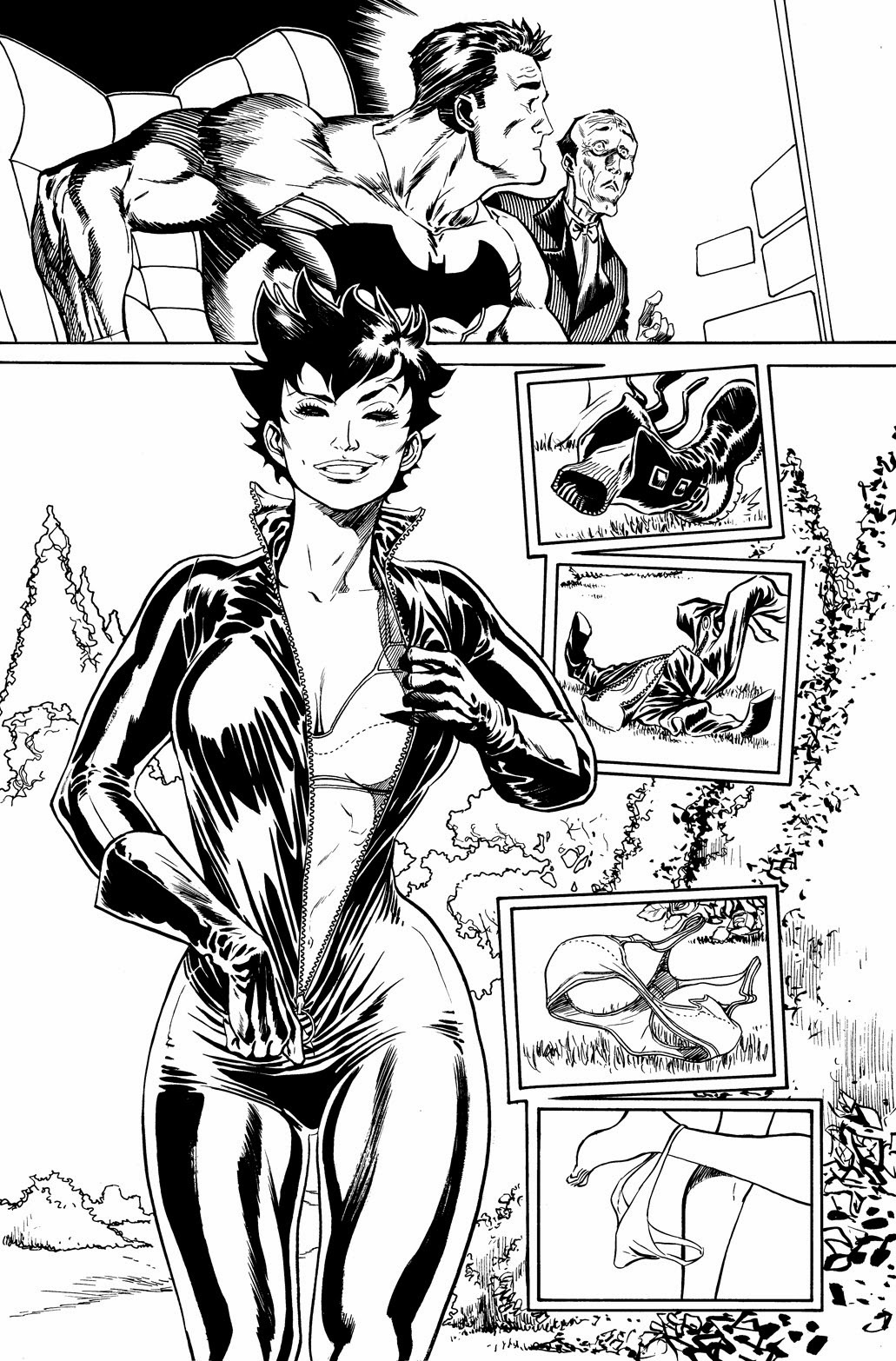 comicbookwomen:  Guillem March unused pages from one of his Catwoman issues. 