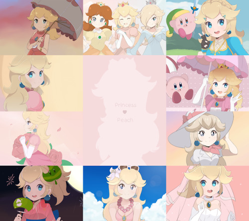 My Princess Peach drawings come together to form a heart! Thank you to everyone who’s seen this piec