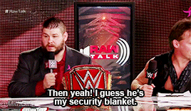 mithen-gifs-wrestling:  “Do you feel like Chris is your security blanket?”