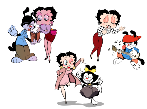 cassidyisnowdrawing: Mama Betty Boop bonding with the Animaniac kids AWWW So cute!!! 