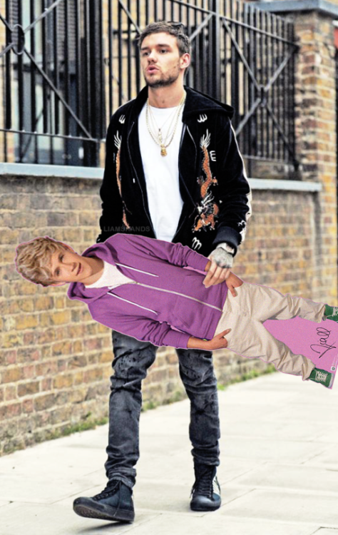 liamshands:Liam Payne carrying his old cardboard cutout of Niall Horan to his car.