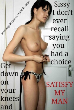 sissy-stable:  Would you satisfy her man