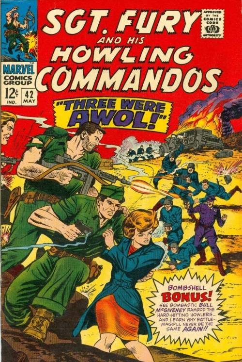 THREE WERE AWOL!sergeant fury and his howling commandos &ndash; no.42[Marvel Comics Group]