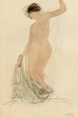 animus-inviolabilis:  “Nude with Drapery”