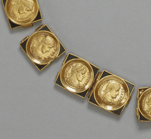 thegetty: Wearable gold coinage. Coin Belt, A.D. 385-400, Unknown. J. Paul Getty Museum.