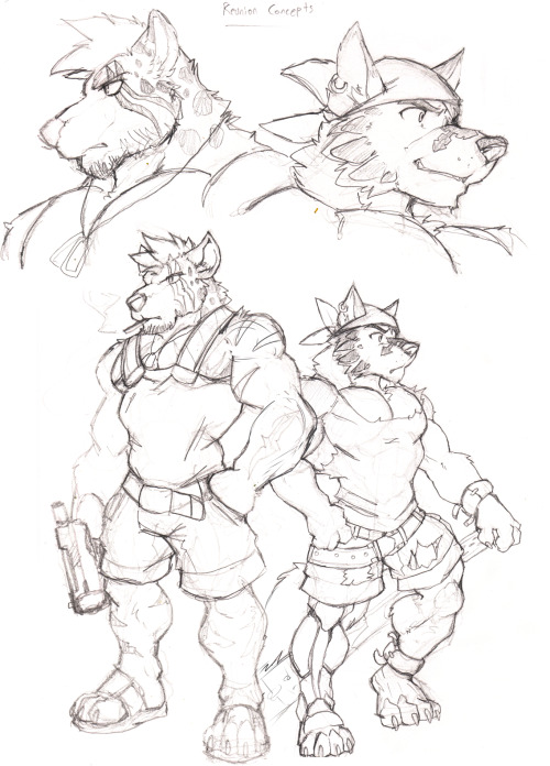 XXX grimfaust:  Couple doodles from today.  photo