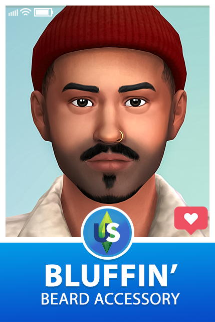 BLUFFIN BEARD ACCESSORY | URBAN The other day while in CAS, I was playing around with my sims facial