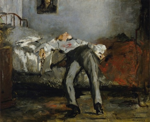 Édouard Manet (French, 1832-1883, b. Paris, France) - Le Suicidé (Suicide), c. 1877 Paintings: Oil o