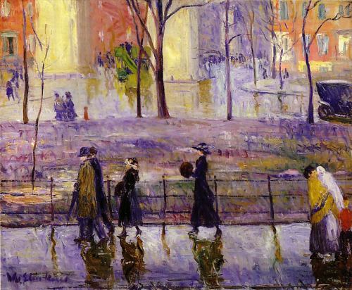 May Day - Washington Square (1912) William James Glackens Oil on canvas