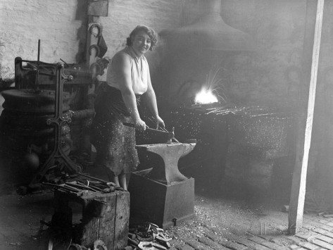 peashooter85:Lady blacksmith, late 19th century.