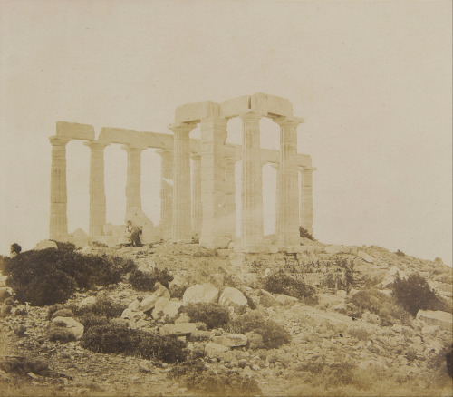 perfectnonfreedom: View of the Temple of Poseidon at Sounion from the northeast.Sounion, 1853-1854Ja