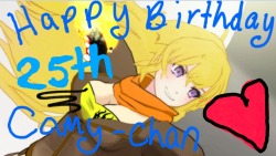 Friend made me a thing eeeeeeee, she knows the secret of Yellow (yang) from RWBY being my waifu eeeeeeeeeeeeeeeeee &lt;3333333333333333333