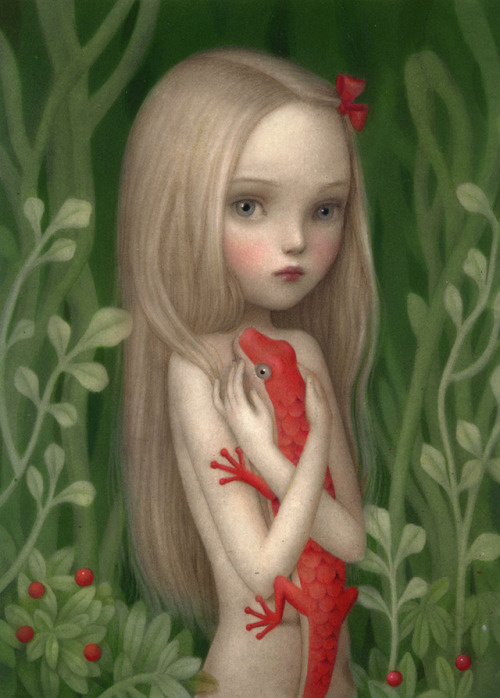 Nicoletta Ceccoli (Italian, b. 1973, Republic of San Marino, Italy)Female Artists - Cuddle (A Tribut