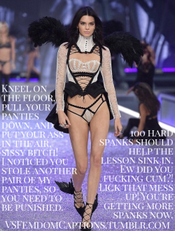 Model caption request: Mistress Kendall spanks her sissy slave