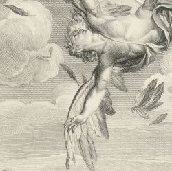 achasma:  The fall of Icarus (detail) from the workshop of Bernard Picart, 1731.