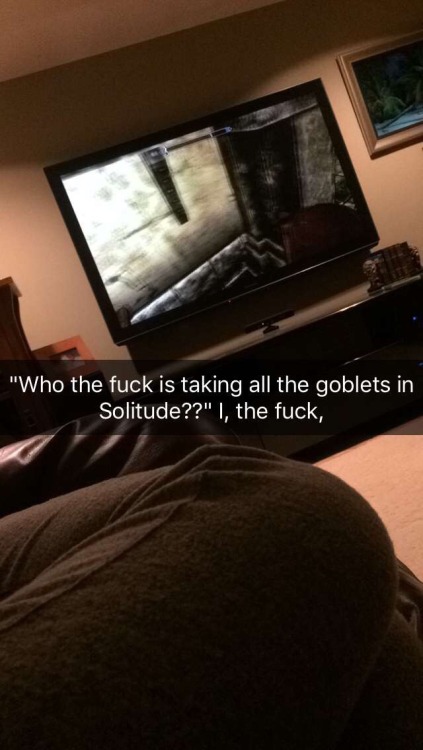 hiddenskyrim:  writing-is-a-bitch:  so this is how I spend my wednesday nights…  I’m not even remotely close to finished. Any goblet I find is going into the hoard   Gobletborn!