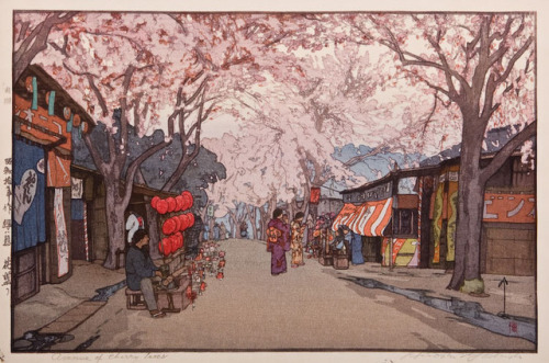 elvispandemonium: Hiroshi Yoshida 吉田 博 (1876 - 1950) - Avenue of Cherry Trees 1935