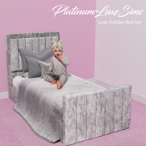 Luxe Toddler Bed Set So here is a toddler version of the first bed we did!SET CONTAINS:• Bed - 20 