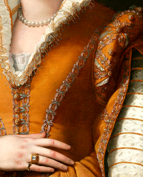inividia: Portrait of a Young Girl, possibly Bianca de Medici (detail) Alessandro Allori (Italian 15